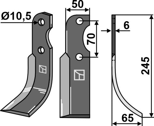 Blade 245x50mm, right