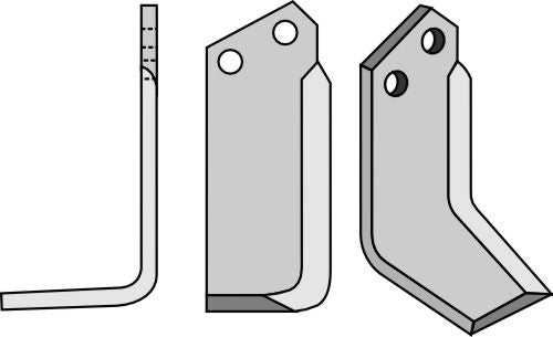 Klinge 185 x 70 mm, venstre