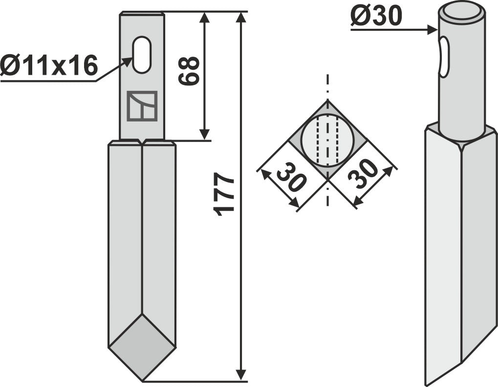 Rotationspinne 177 mm