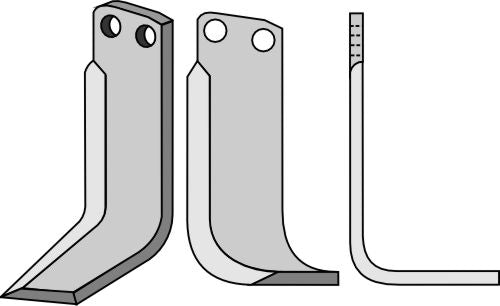 Blad 190x80mm, høyre