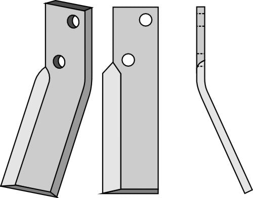 Rotationspinne 233x60 mm, höger