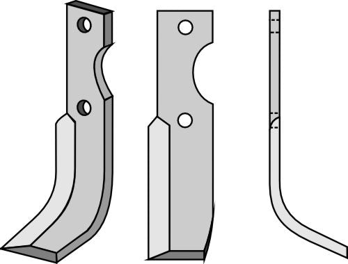 Klinge 190 x 35 mm, højre