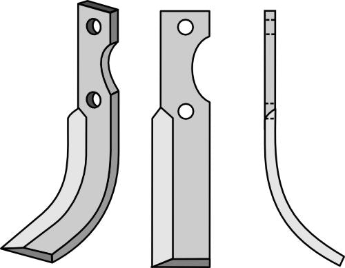 Blad 190x30mm, høyre