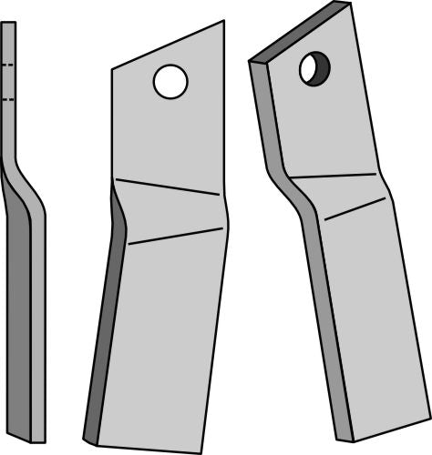 Rotationspinne 250x60 mm, vänster