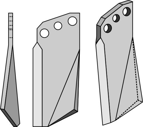 Rotationspinne 258 x 100 mm, vänster