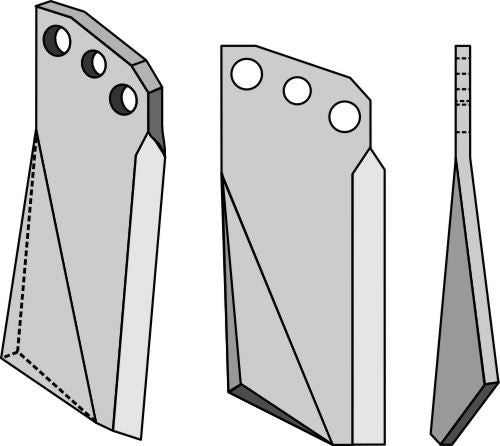 Rotationspinne 258 x 100 mm, höger