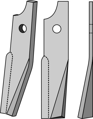 Rotary tine 261x50mm, right