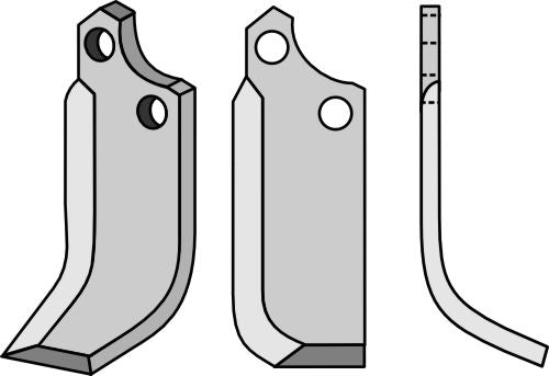 Klinge 174 x 60 mm, højre