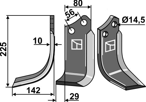 Sidedeling - venstre - Kjøreretning