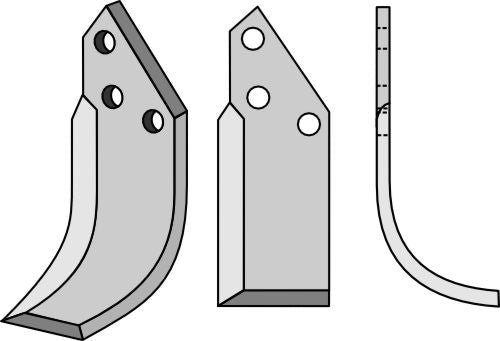 Blad 255x80mm, høyre