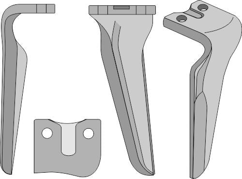 Tand för rotorharvar 300 mm, vänster