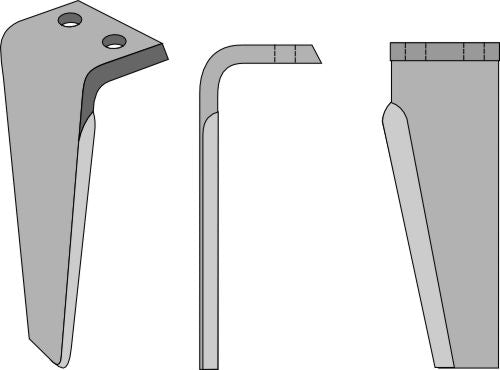 Tand för rotorkultivator 280 mm, vänster
