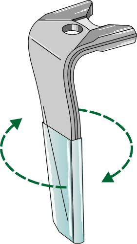 Tand för rotorharvar (DURAFACE) 325 mm, höger