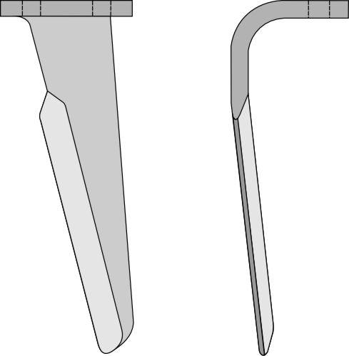 Tænder til roterende harver 300 mm, venstre