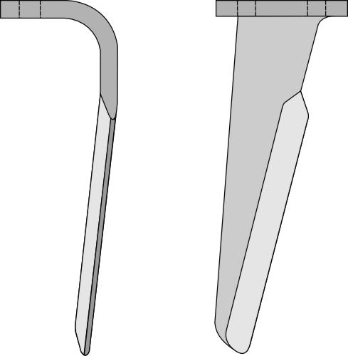 Tine for rotary harrows 300mm, right