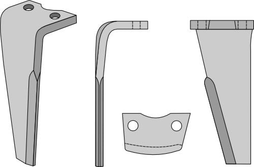 Tand för rotorharvar 295 mm, vänster