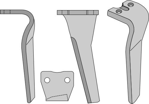 Pyörivän äesän piikki 315 mm, vasen