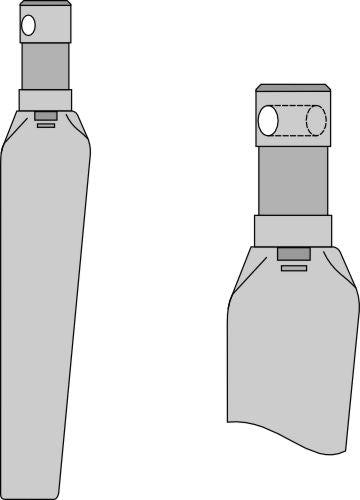 Tine for rotary harrows 320mm, left