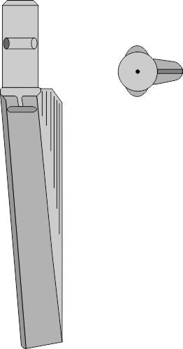 Tænder til rotorharver 310 mm, højre