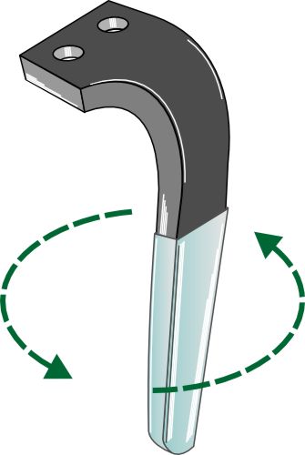 Tind for rotorharver (DURAFACE) 280 mm, venstre