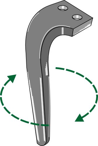 Tand för rotorharvar 280 mm, höger
