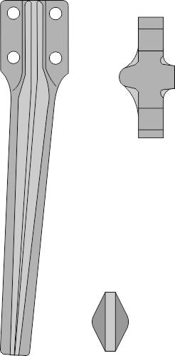 Tind for rotorharver 330 mm, høyre