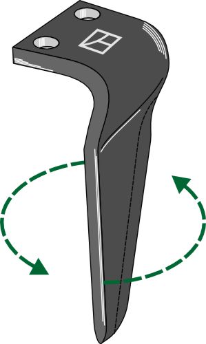 Tand för rotorkultivator 280 mm, vänster