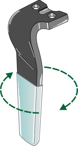 Tand för rotorharvar (DURAFACE) 320 mm, höger