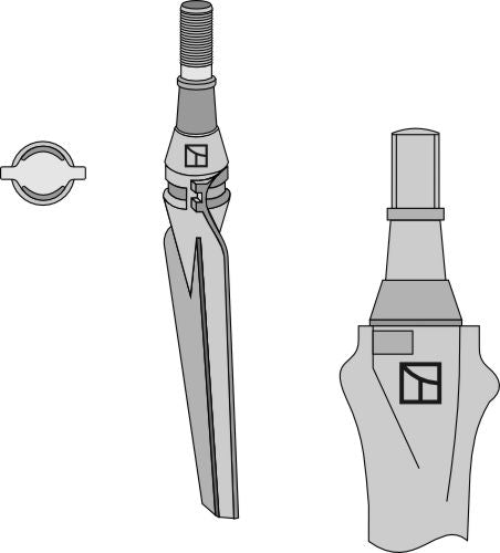 Tine for rotary harrows 375mm, right
