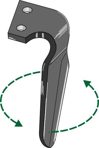 Tand för rotorharvar 300 mm, vänster