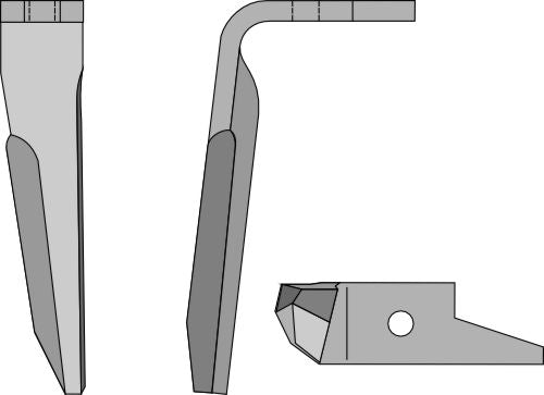 Tand för rotorharvar 300 mm, vänster