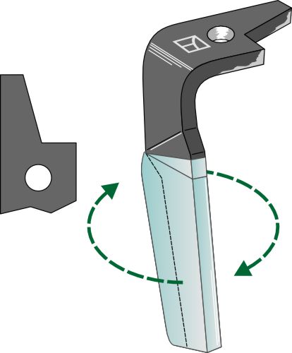Tænder til rotorharver (DURAFACE) 300 mm, højre