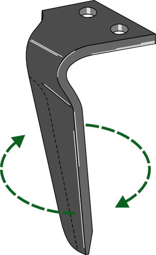 Tand för rotorharvar 260 mm, höger