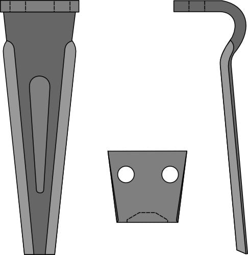 Tine for rotary harrows
