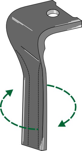 Tand till rotorharv, höger