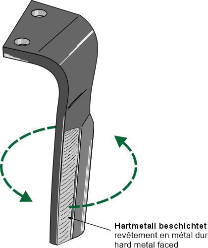 Tine for rotary harrows, left
