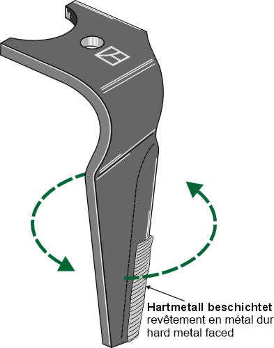 Tand till rotorharv, vänster