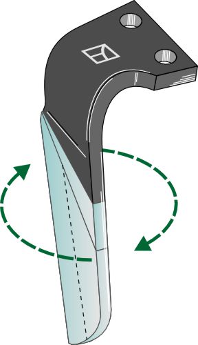 Tine for rotary harrows (DURAFACE), right