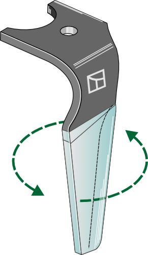 Tand för rotorharvar (DURAFACE), vänster