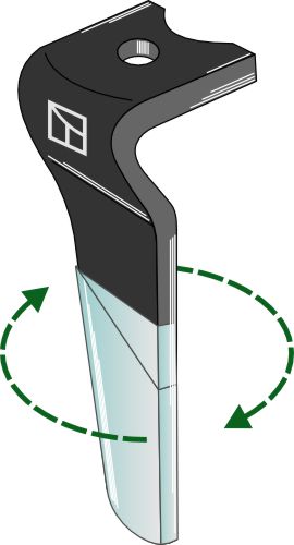 Tine for rotary harrows (DURAFACE), right
