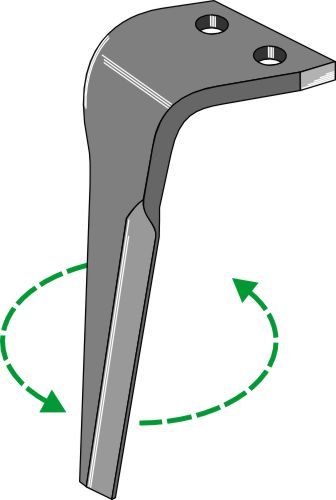 Tine for rotary harrows, left