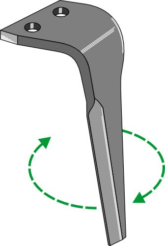 Tine for rotary harrows, right