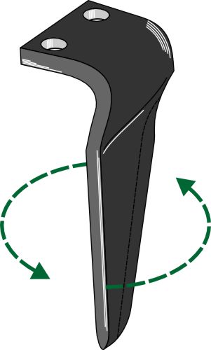 Tand till rotorharv, vänster