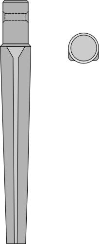 Pyörivien äesien piikki 312 mm