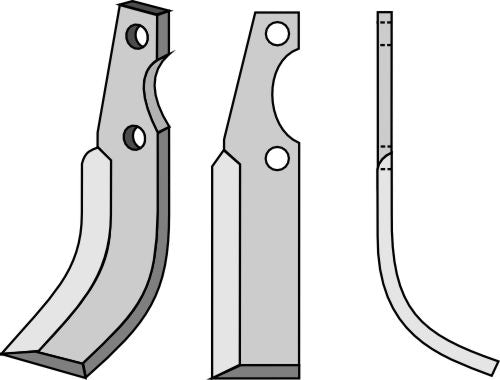 Blad 217x45mm, høyre