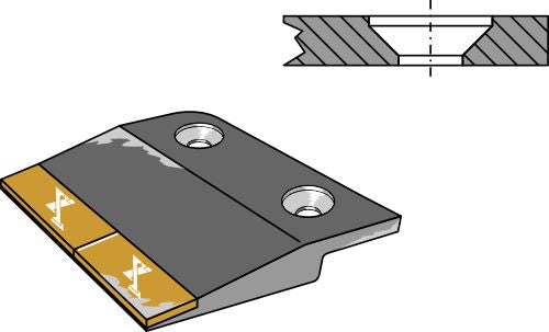 bolt-on frontdel - højre - Hård metal