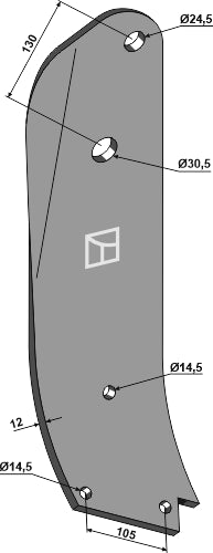 Dybpløjsestang - højre model