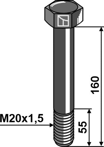 Bolt M20x1,5x160 - 10,9