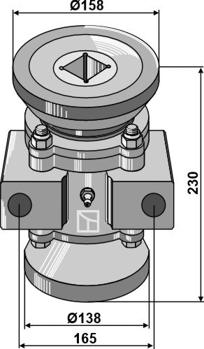 Lejesæt til 40x40 firkantet aksel