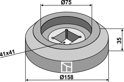 Flange udvendig Ø158